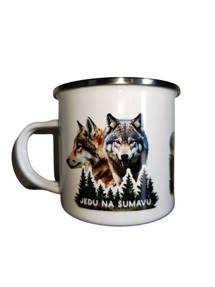 Plechový hrníček Na Šumavě jako Doma 